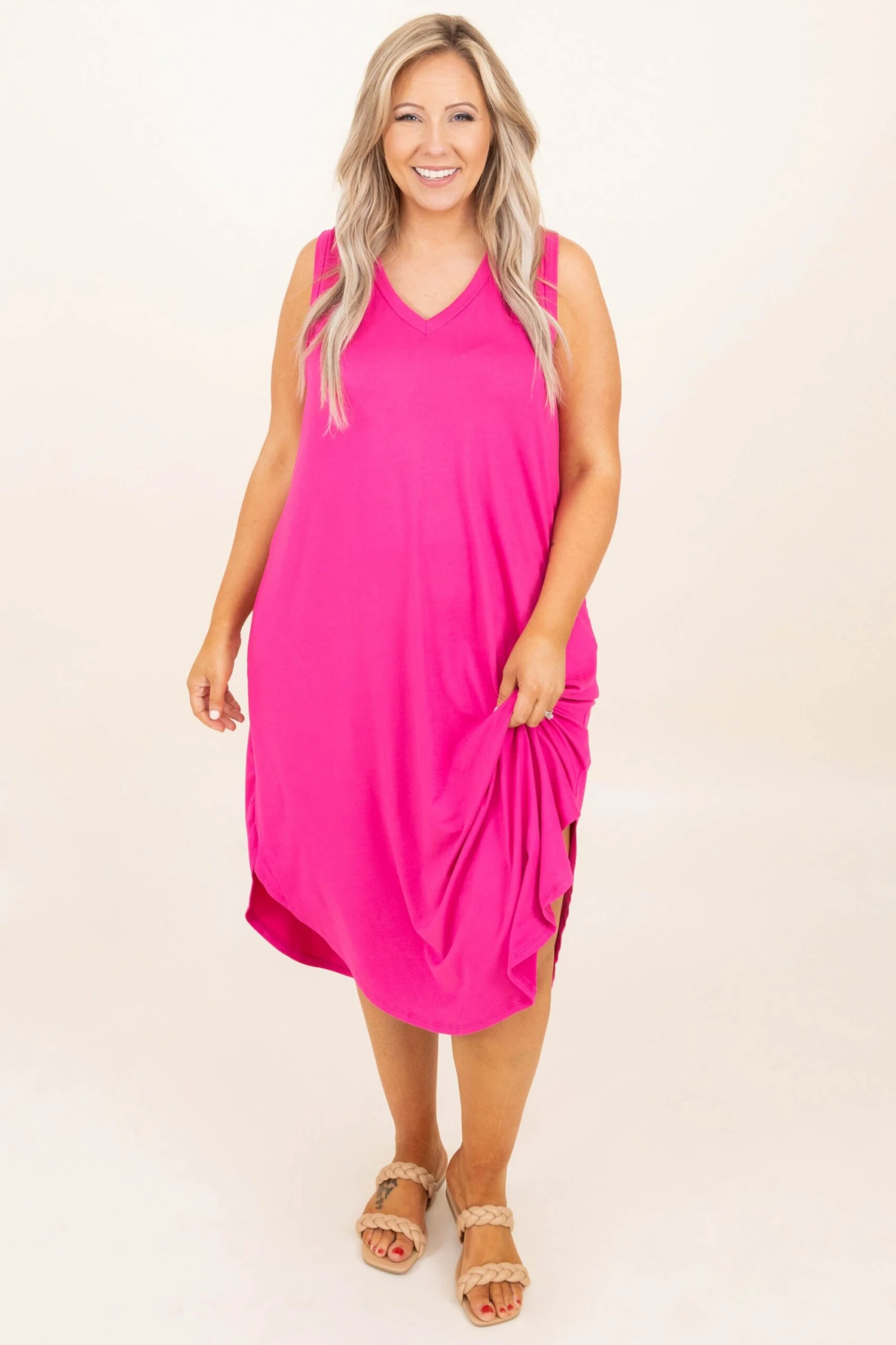 A Bright Spring Dress, Fuchsia 3 A Bright Spring Dress, Fuchsia
