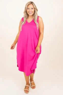 A Bright Spring Dress, Fuchsia 10 A Bright Spring Dress, Fuchsia -Chic Soul Store ABrightSpringDress Fuchsia 0075