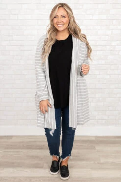 A Few Steps Away Cardigan, Hearth Grey -Chic Soul Store AFewStepsAwayCardigan HearthGrey 9799