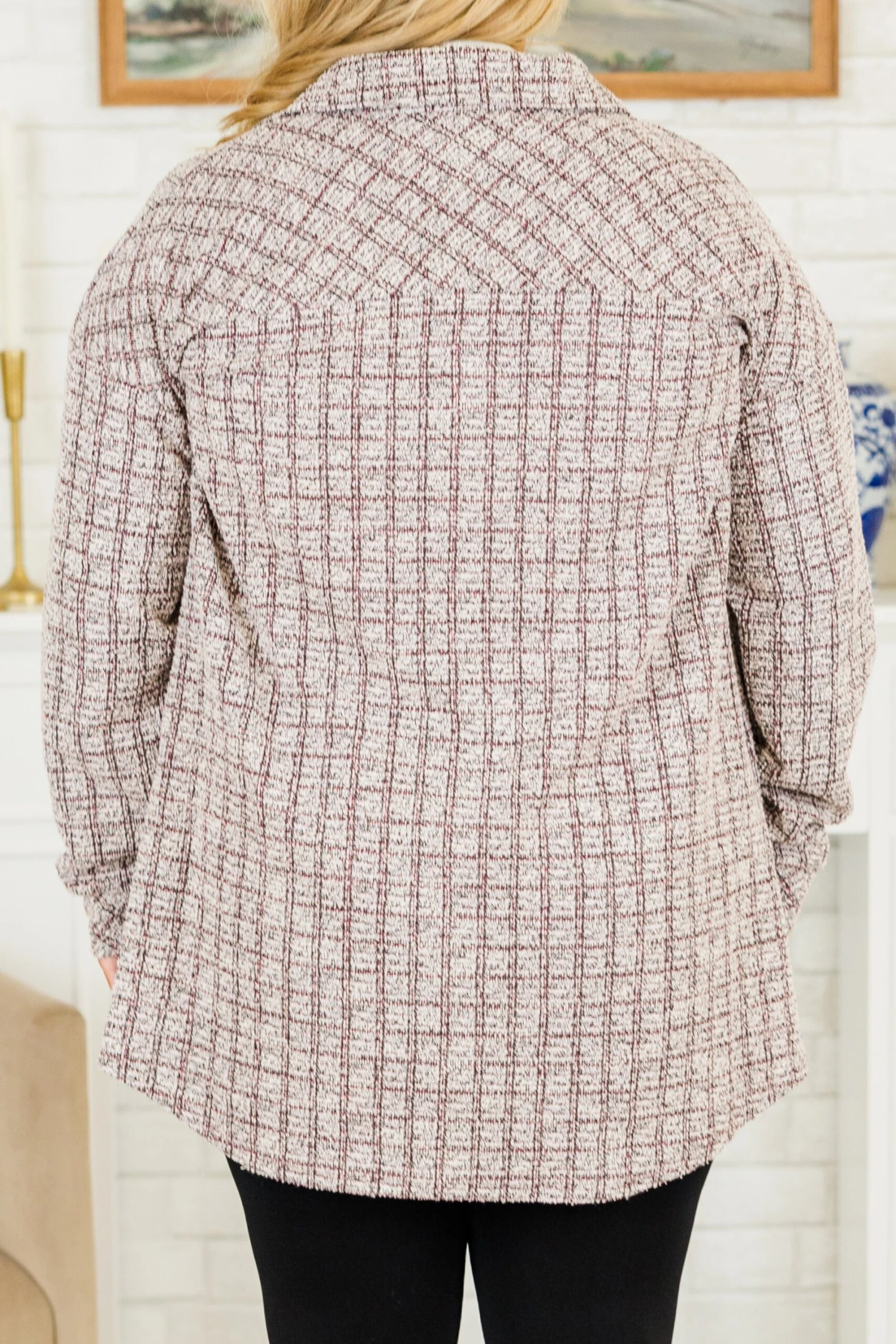 A Frosty Morning Coat, Burgundy 8 A Frosty Morning Coat, Burgundy - Image 6