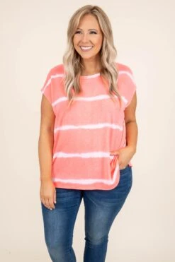 A Grand Throwback Top, Neon Pink