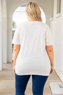 A Is For Apple Tee, Oatmeal Triblend -Chic Soul Store AIsForAppleTee OatmealTriblend 5224