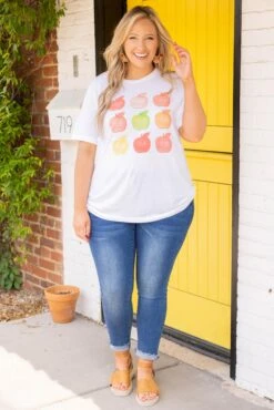 A Is For Apple Tee, Solid White Triblend -Chic Soul Store AIsForAppleTee White 5770