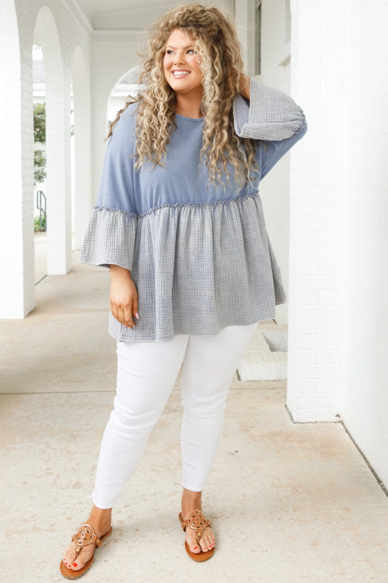 A Kiss For The Road Top, Pacific Blue-Grey 5 A Kiss For The Road Top, Pacific Blue-Grey - Image 3