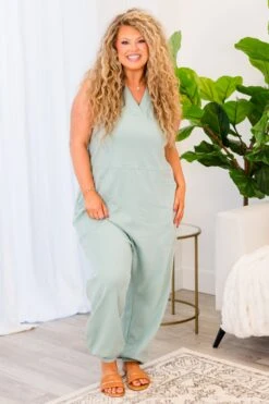 A Kiss To Build A Dream On Jumpsuit, Light Green -Chic Soul Store AKissToBuildADreamOnJumpsuit LightGreen 5