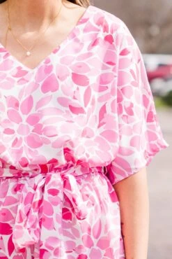 A Little Unpredictable Romper, Pink -Chic Soul Store ALittleUnpredictableRomper Pink 3