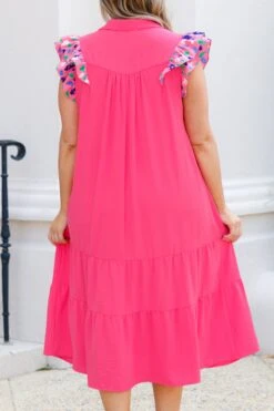 A Little Wild Dress, Pink -Chic Soul Store ALittleWildDress Pink 1