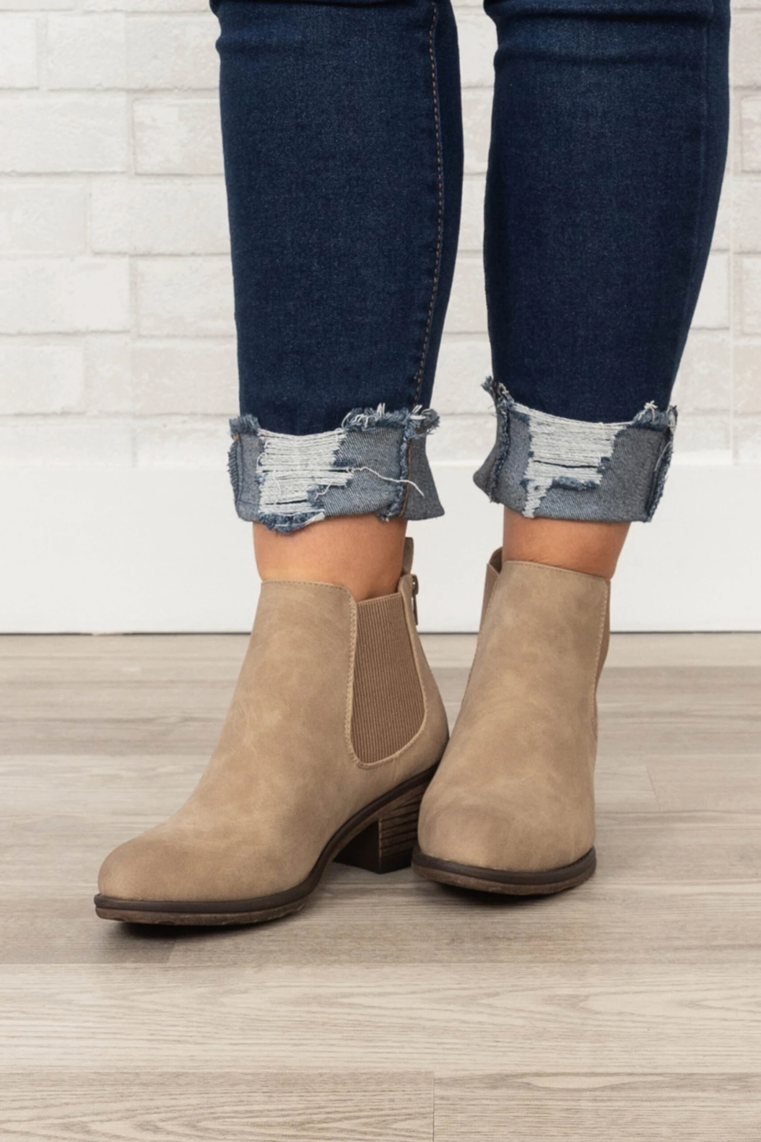 A Midnight Walk Booties, Taupe 3 A Midnight Walk Booties, Taupe