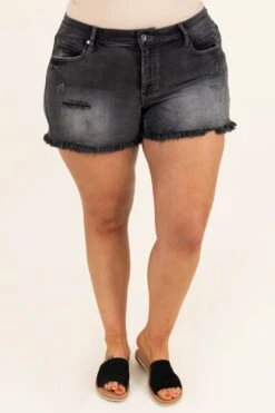 A Natural Shorts, Gray -Chic Soul Store ANaturalShorts Gray 9388