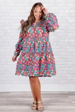A Secret Garden Dress, Mint Pink -Chic Soul Store ASecretGardenDress MintPink 5