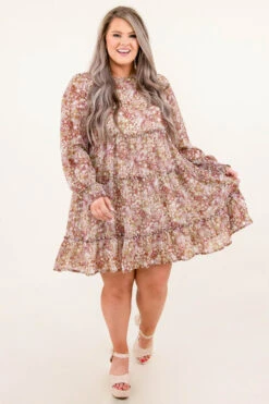 A Sky Full Of Flowers Dress, Cognac 10 A Sky Full Of Flowers Dress, Cognac -Chic Soul Store ASkyFullOfFlowersDress Cognac 2992