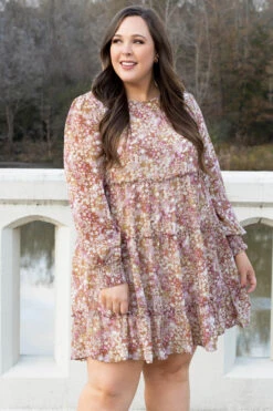 A Sky Full Of Flowers Dress, Cognac
