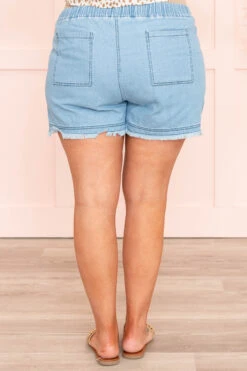 A Sunny Breeze Shorts, Light Denim -Chic Soul Store ASunnyBreezeShorts LightDenim 3