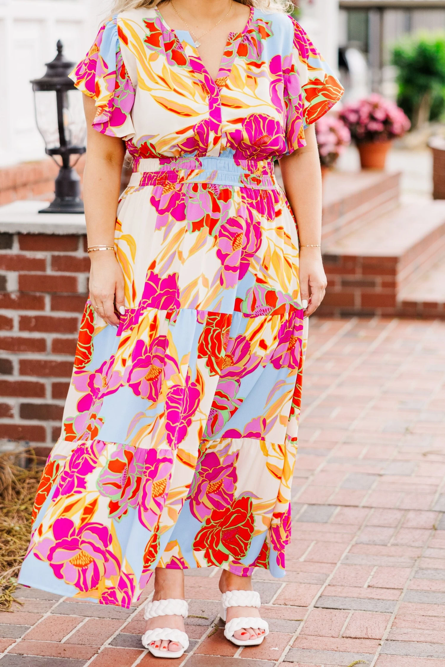 Admirable Elegance Dress, Ivory Multi 8 Admirable Elegance Dress, Ivory Multi - Image 6