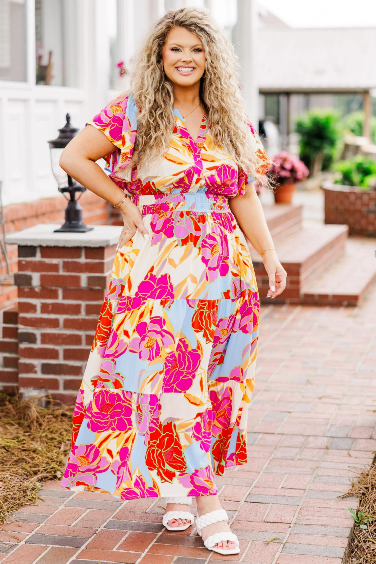 Admirable Elegance Dress, Ivory Multi 4 Admirable Elegance Dress, Ivory Multi - Image 2