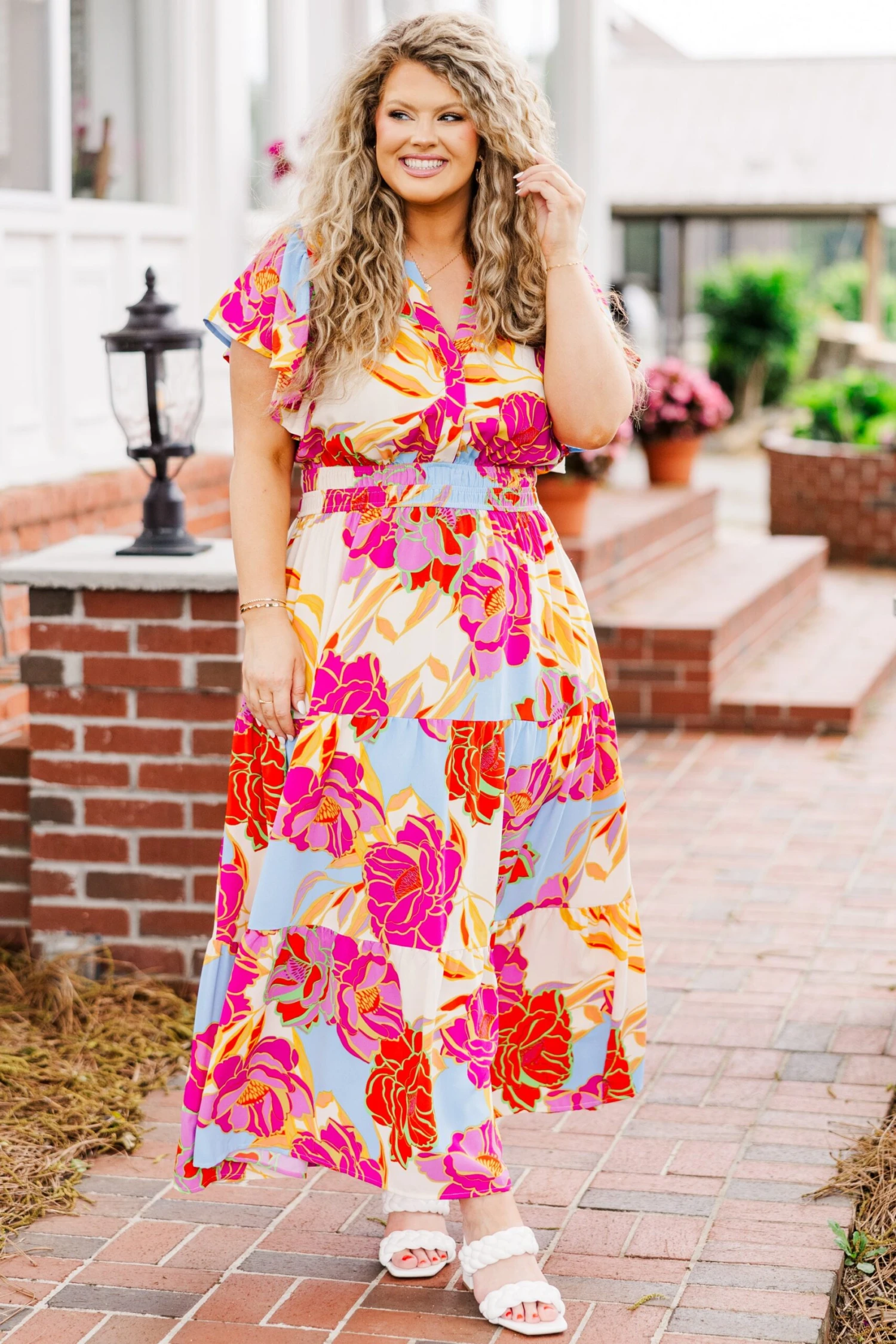 Admirable Elegance Dress, Ivory Multi 5 Admirable Elegance Dress, Ivory Multi - Image 3