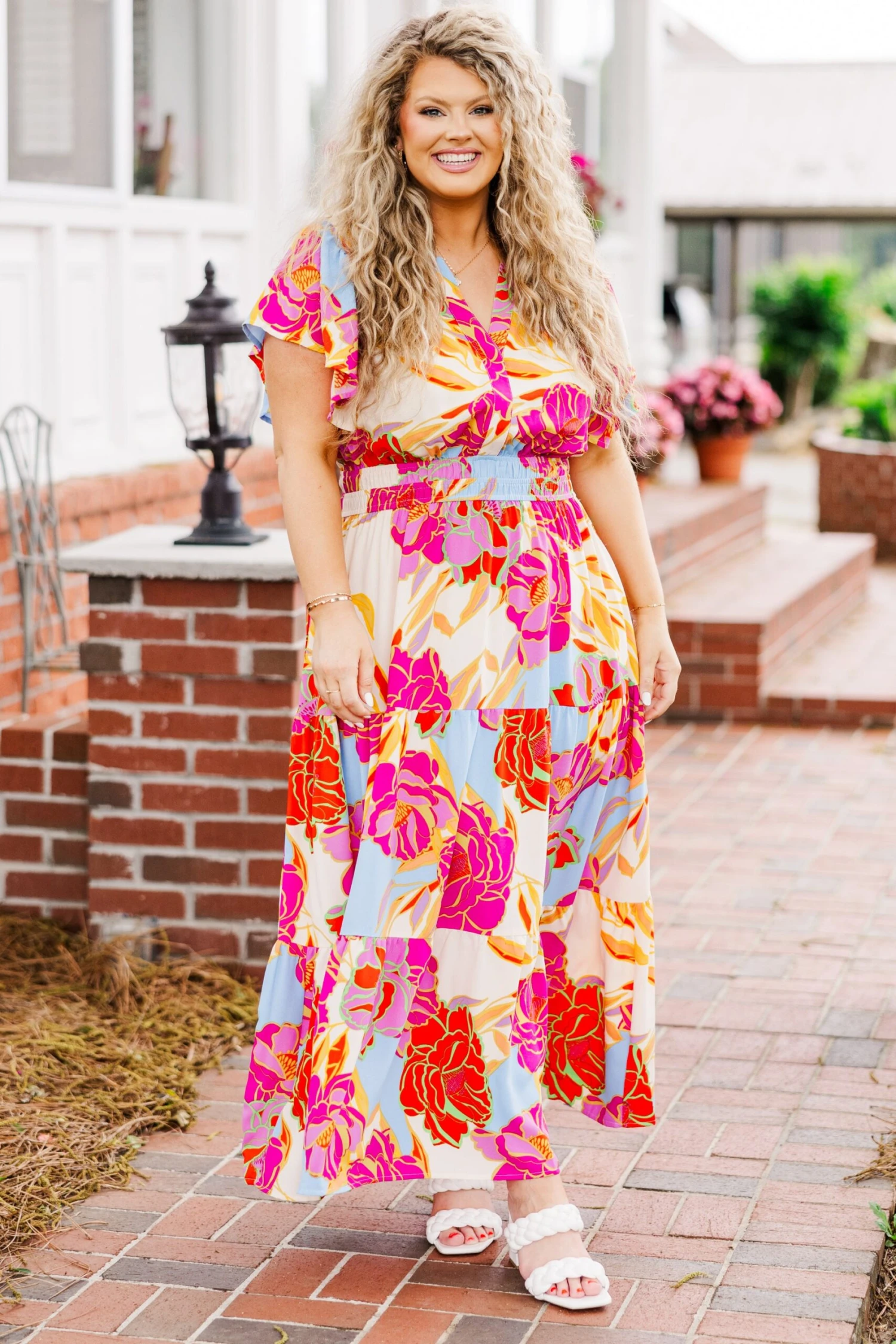 Admirable Elegance Dress, Ivory Multi 6 Admirable Elegance Dress, Ivory Multi - Image 4