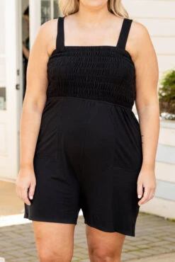 Adventures Ahead Romper, Black -Chic Soul Store AdventuresAheadRomper Black 8528