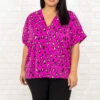 Adventures In The Jungle Top, Hot Pink -Chic Soul Store AdventuresInTheJungleTop HotPink 0081