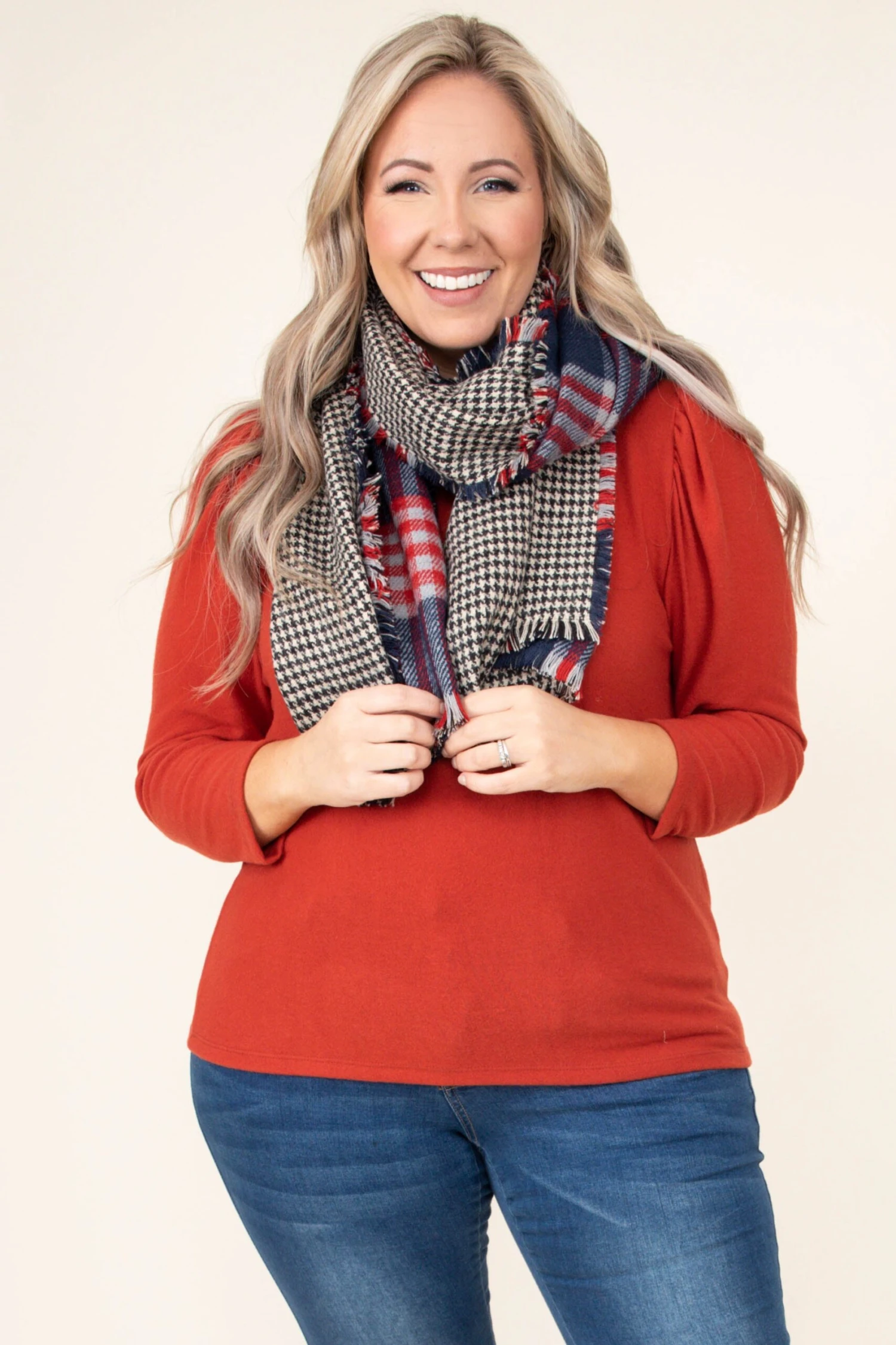 Adventurous Memories Shawl, Navy Red 3 Adventurous Memories Shawl, Navy Red