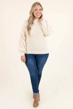 Affectionately Yours Sweater, White -Chic Soul Store AffectionatelyYoursSweater White 9652