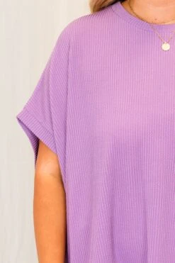 All About Knits Top, Purple -Chic Soul Store AllAboutKnitsTop Purple 2