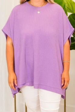 All About Knits Top, Purple -Chic Soul Store AllAboutKnitsTop Purple
