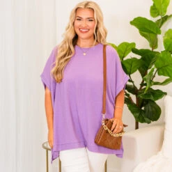 All About Knits Top, Purple -Chic Soul Store AllAboutKnitsTop Purple 7