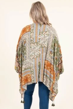 All About Patterns Kimono, Olive -Chic Soul Store AllAboutPatternsKimono Olive 9853