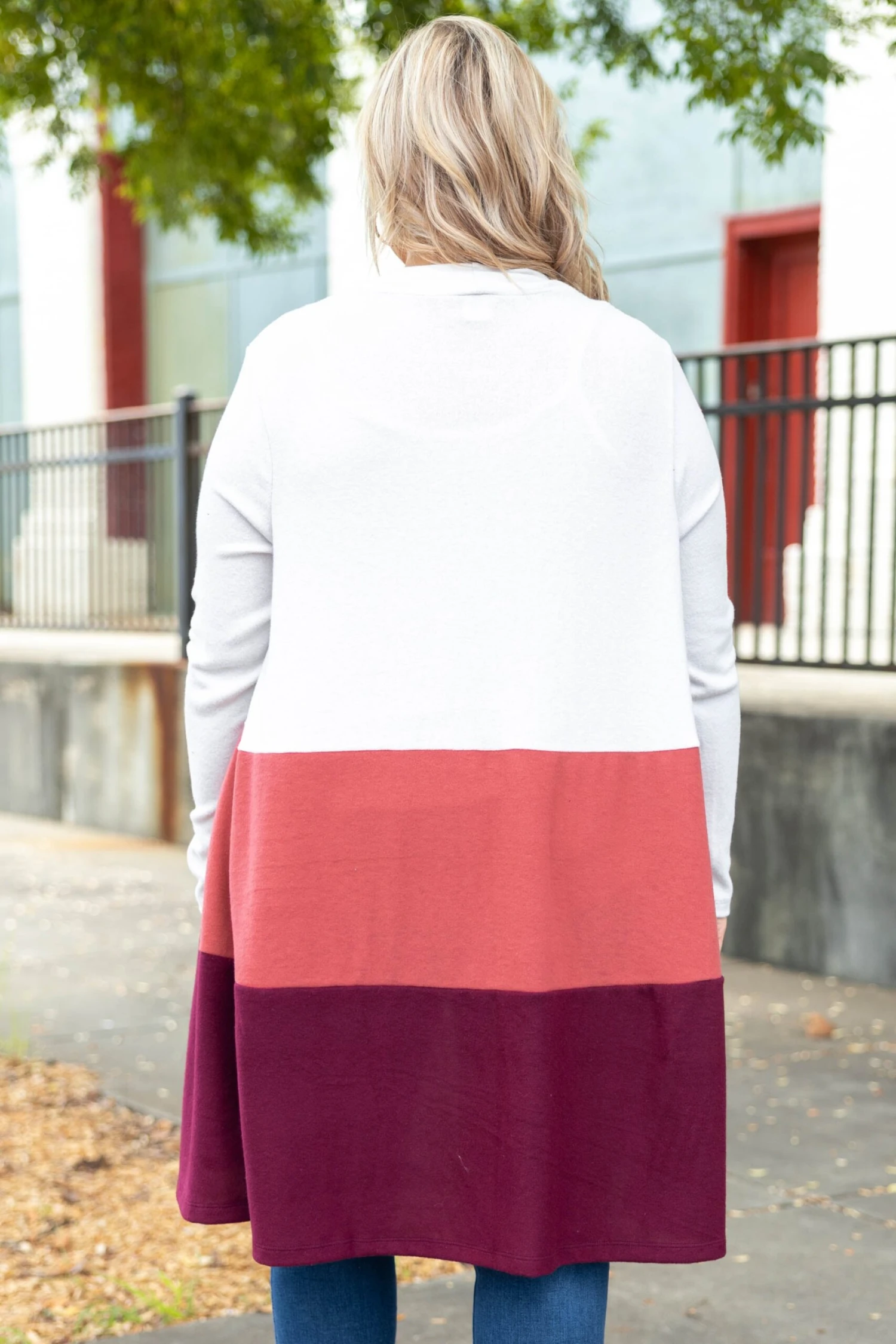 All Business No Play Cardigan, Oyster-Marsala-Burgundy 7 All Business No Play Cardigan, Oyster-Marsala-Burgundy - Image 5