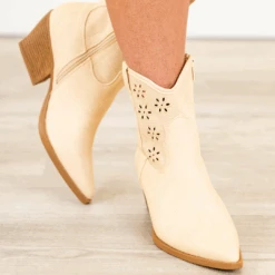 All For Fun Booties, Beige -Chic Soul Store AllForFunBooties Beige 2