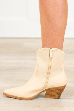 All For Fun Booties, Beige -Chic Soul Store AllForFunBooties Beige 4