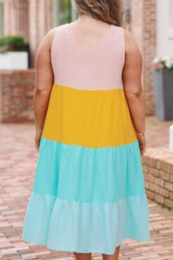 All I Need To Hear Dress, Pink Multi -Chic Soul Store AllINeedToHearDress PinkMulti 1