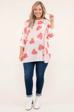 All Of My Kindness Sweater, Orange Heart 10 All Of My Kindness Sweater, Orange Heart -Chic Soul Store AllOfMyKindnessSweater OrangeHeart 3556