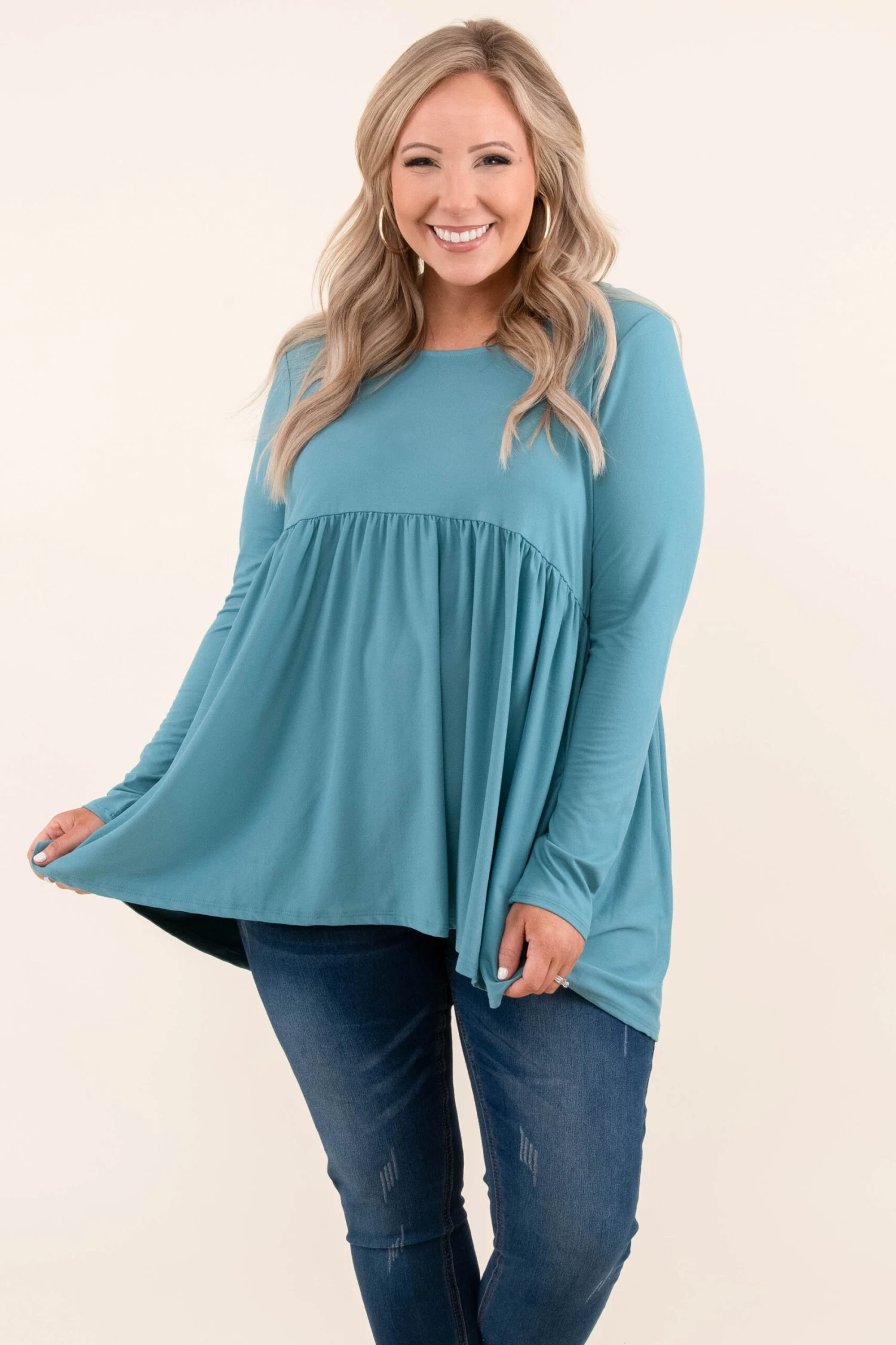 All She Needs Top, Dusty Teal 3 All She Needs Top, Dusty Teal