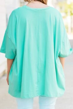 All Smiles Here Boyfriend Tee, Mint 13 All Smiles Here Boyfriend Tee, Mint -Chic Soul Store AllSmilesHereBoyfriendTee Mint 2