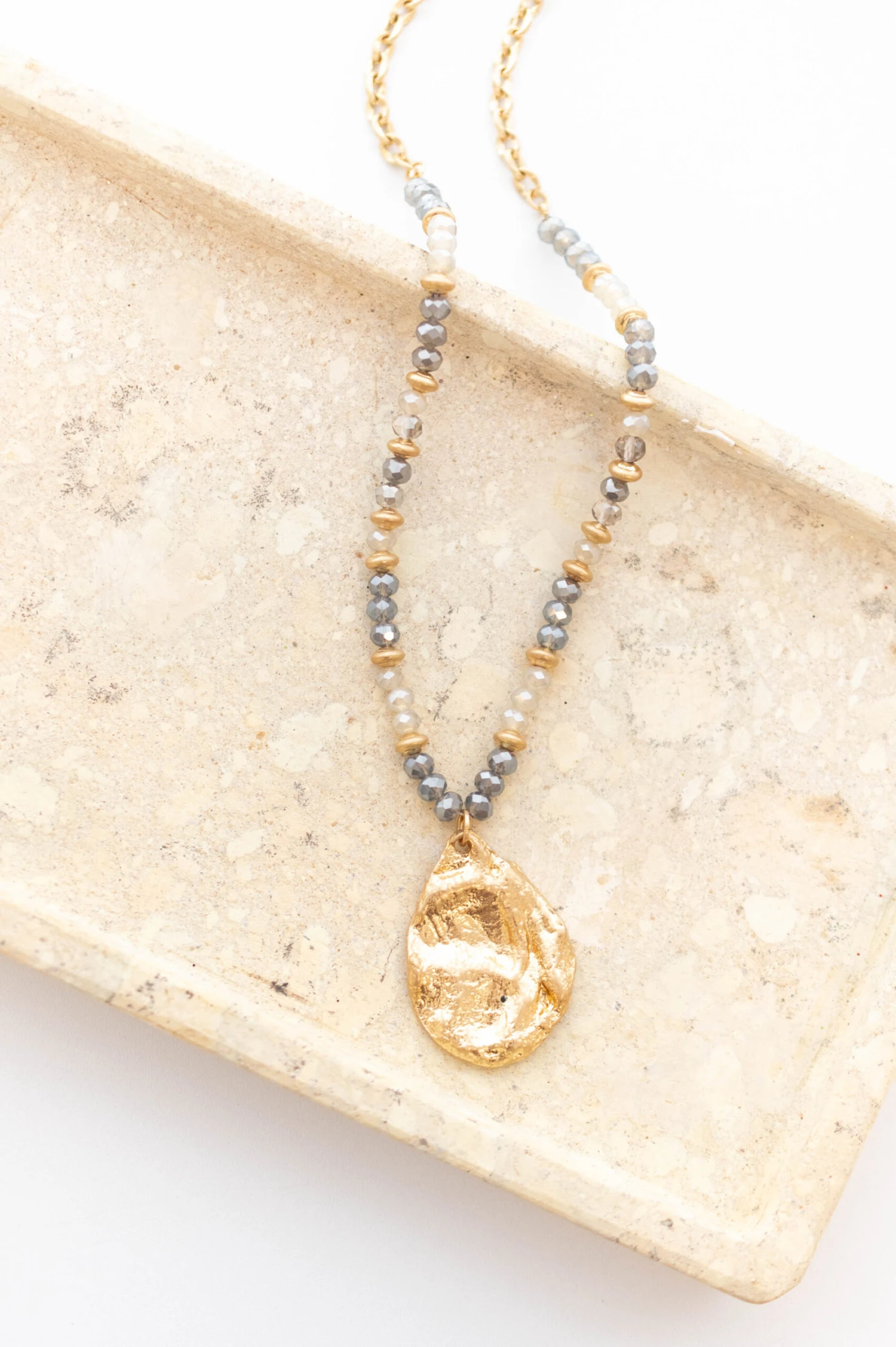 All The Drama Necklace, Gold 3 All The Drama Necklace, Gold