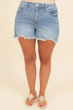 All The Drama Shorts, Medium Wash -Chic Soul Store AllTheDramaShorts MediumWash 1