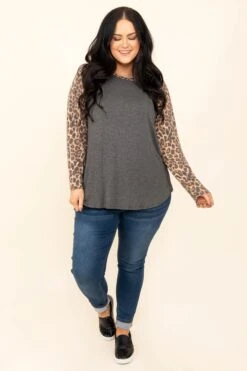 All The Fun Top, Charcoal 10 All The Fun Top, Charcoal -Chic Soul Store AllTheFunTop Charcoal 9847