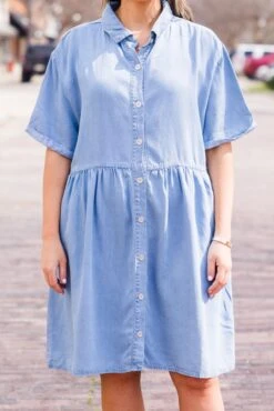 All The Joy Dress, Light Wash 14 All The Joy Dress, Light Wash -Chic Soul Store AllTheJoyDress LightWash 2