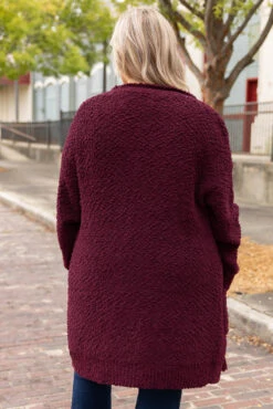 All The Warmth Cardigan, Burgundy -Chic Soul Store AllTheWarmthCardigan Burgundy 1729
