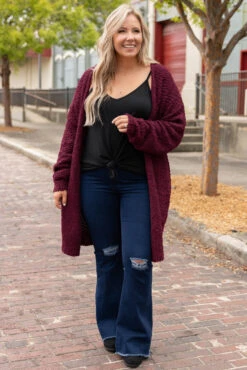 All The Warmth Cardigan, Burgundy -Chic Soul Store AllTheWarmthCardigan Burgundy 1736