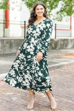 Alluring Autumn Dress, Green 12 Alluring Autumn Dress, Green -Chic Soul Store AlluringAutumnDress Green 6