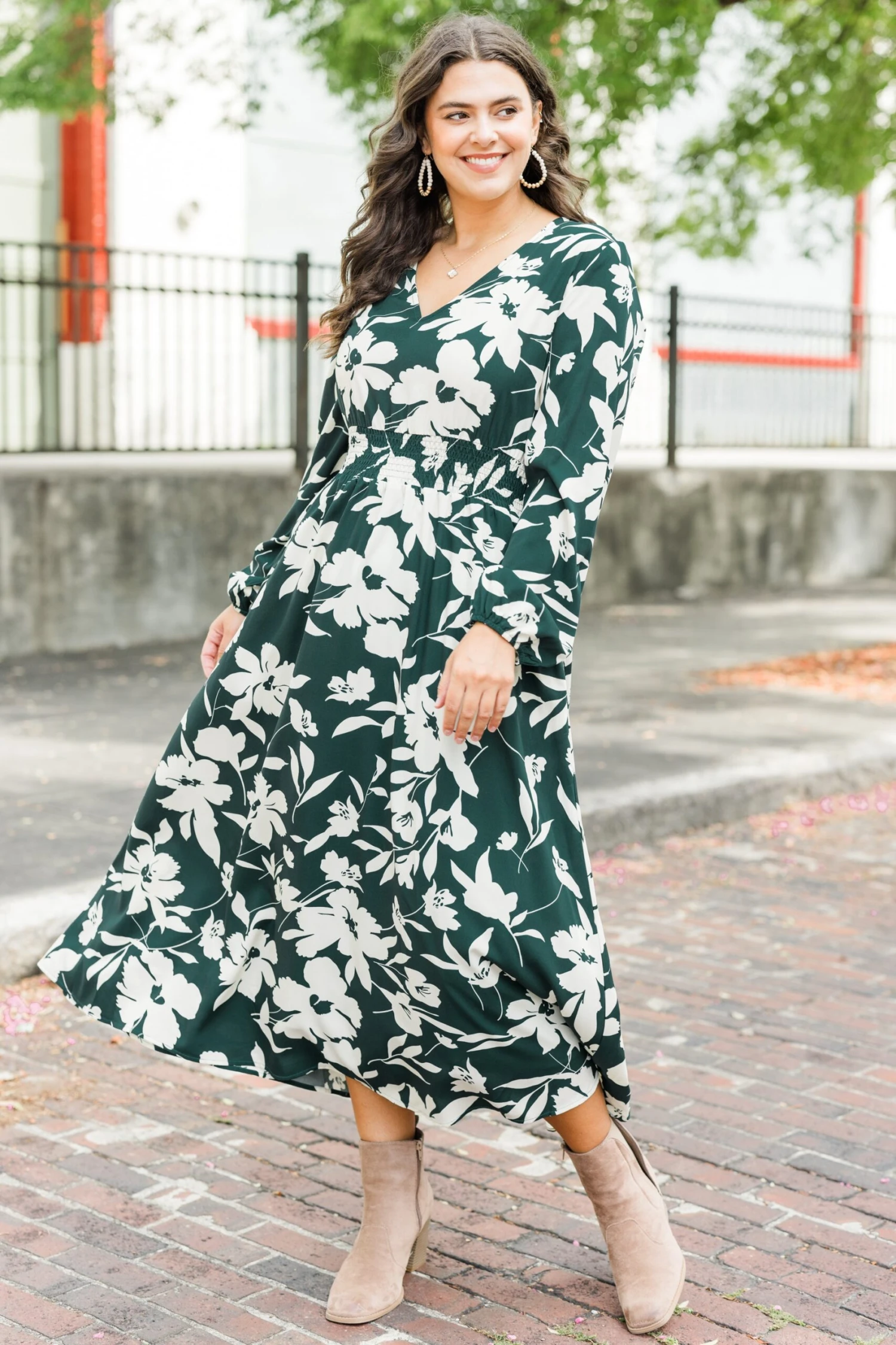Alluring Autumn Dress, Green 6 Alluring Autumn Dress, Green - Image 4