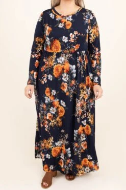 Almost Second Nature Dress, Navy -Chic Soul Store AlmostSecondNatureDress Navy 2