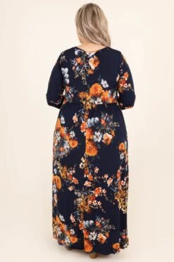 Almost Second Nature Dress, Navy -Chic Soul Store AlmostSecondNatureDress Navy