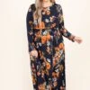 Almost Second Nature Dress, Navy -Chic Soul Store AlmostSecondNatureDress Navy 4