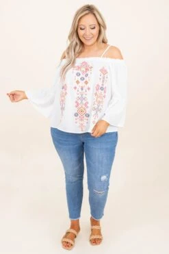 Aloha Girls Top, Ivory -Chic Soul Store AlohaGirlsTop Ivory 9966