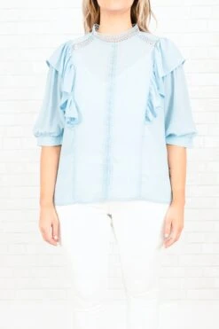 Always Ahead Top, Light Blue 11 Always Ahead Top, Light Blue -Chic Soul Store AlwaysAheadTop LightBlue 2
