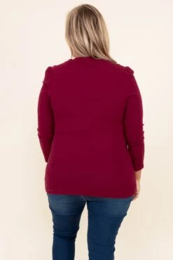 Always Be Happy Top, Burgundy 12 Always Be Happy Top, Burgundy -Chic Soul Store AlwaysBeHappyTop Burgundy